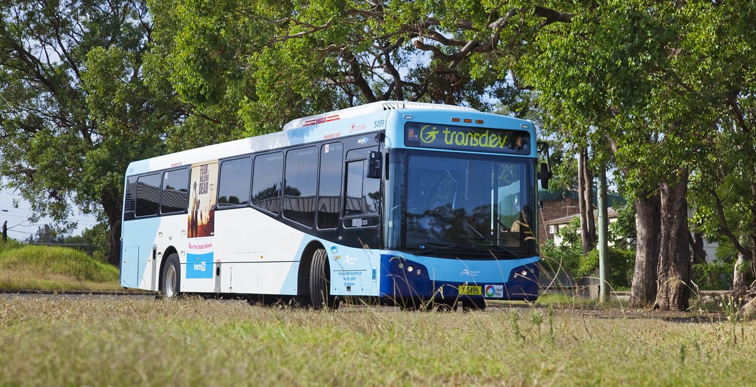 Transport for NSW white bus Transdev Sydney