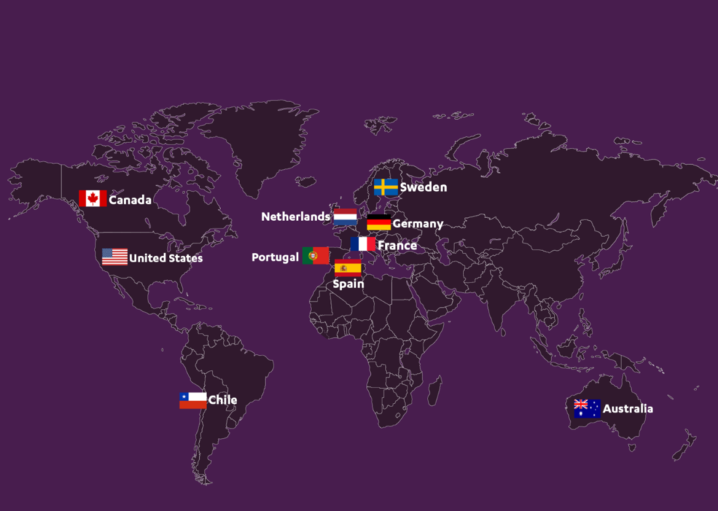 purple world map showing the countries where the transdev group operates purple world map showing the countries where the transdev group operates