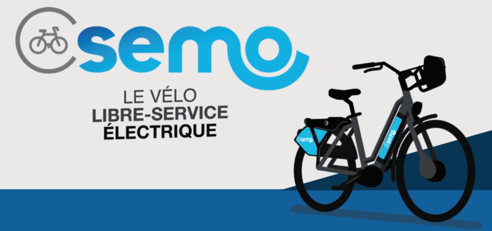 illustration Semo vélos à assitance électrique en libre service