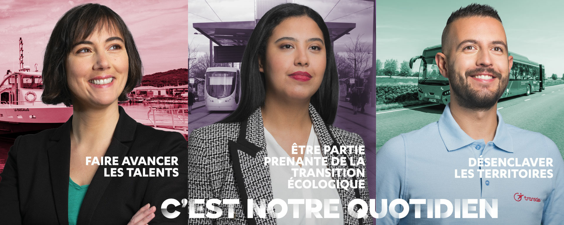 Affiches campagne Raison d'être Transdev