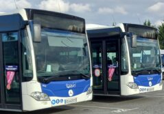 Bus Tisséo au dépôt