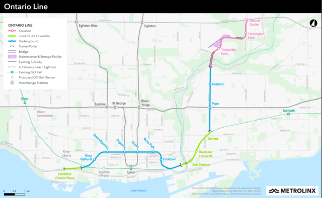 Carte-Map OntarioLine_Metrolinx