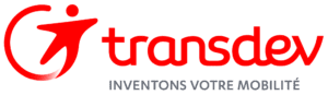 Transdev 2013 red logo and grey slogan