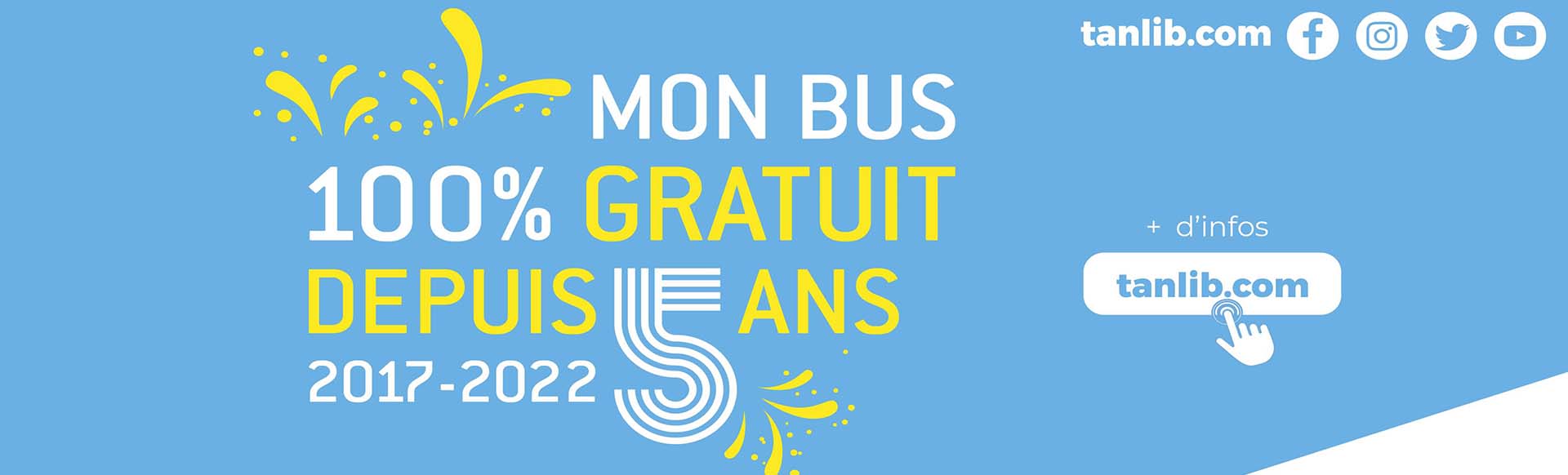 Mon bus gratuit Niort 5 ans de gratuité