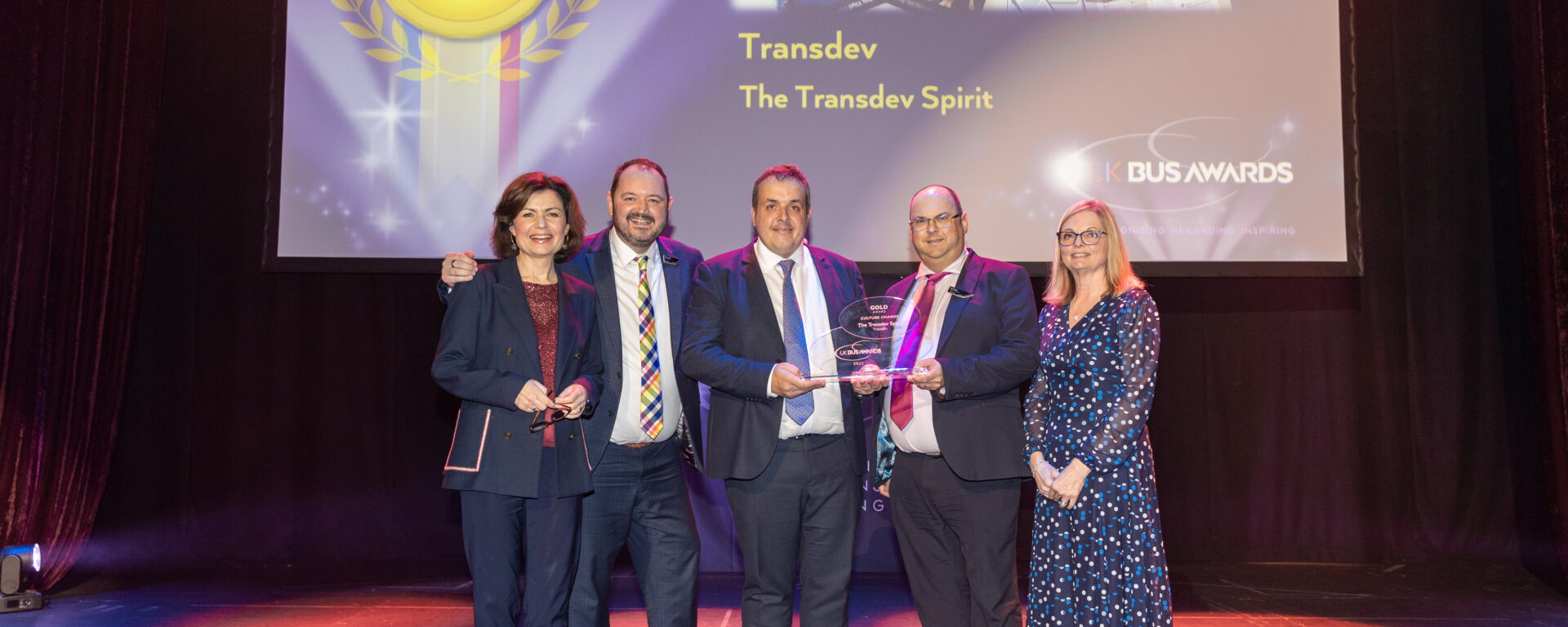 Transdev brings home two gold medals at the UK Bus Industry Awards