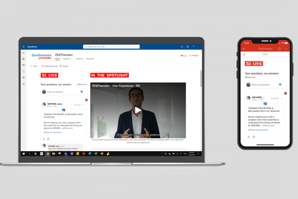 Transdev strengthens internal knowledge sharing about electromobility screenshot of a video of Lucien Jegoux