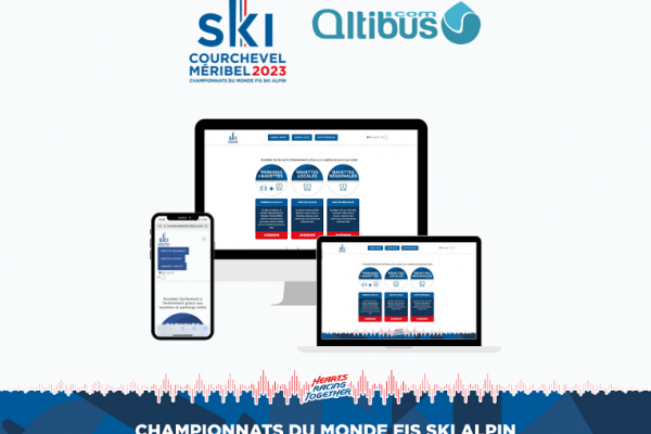 Affiche Altibus Ski Courchevel Méribel 2023 Championnats du monde de ski alpin