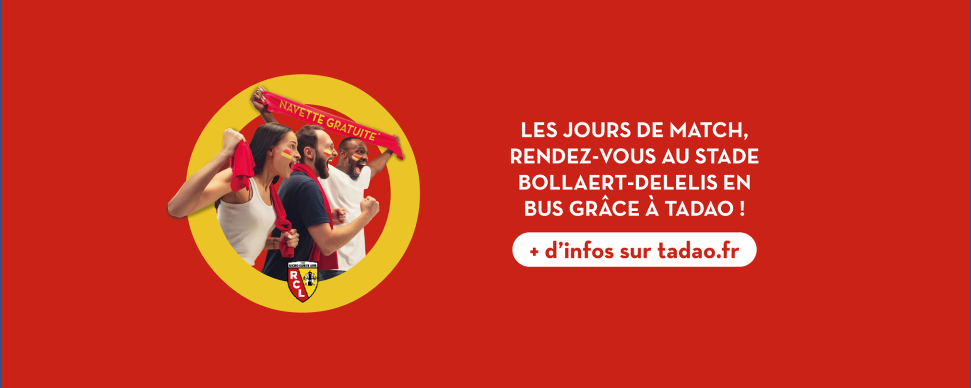 Artois Mobilités, RCLens et Tadao lancent un dispositif innovant pour les soirs de match au Stade Bollaert Delelis