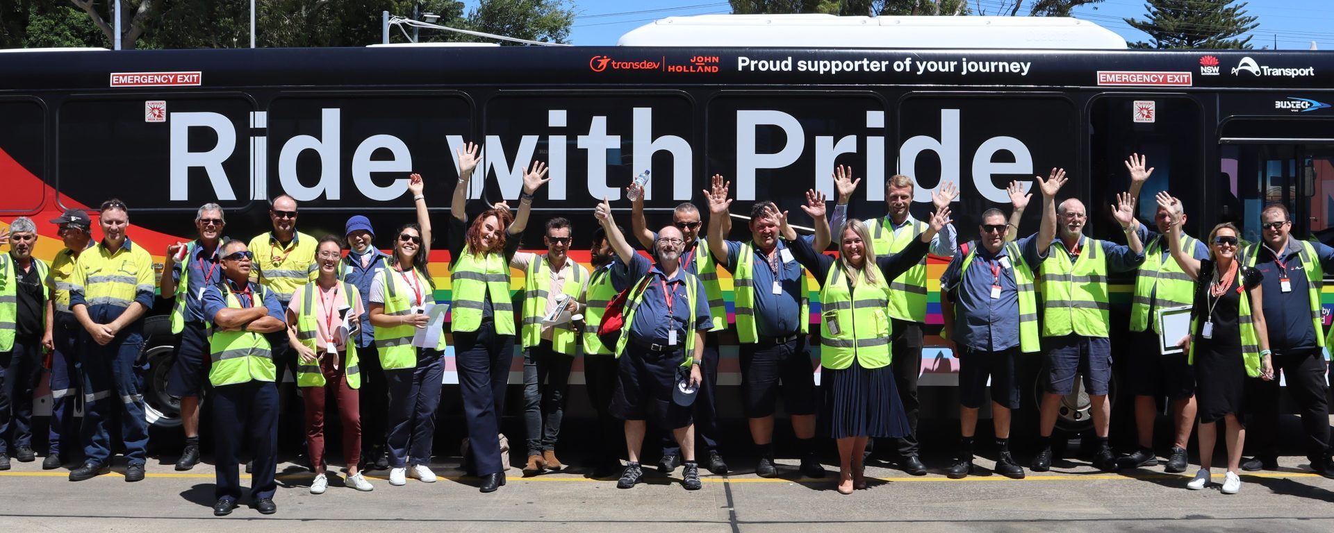 Transdev Australia staff ready to ride with Pride