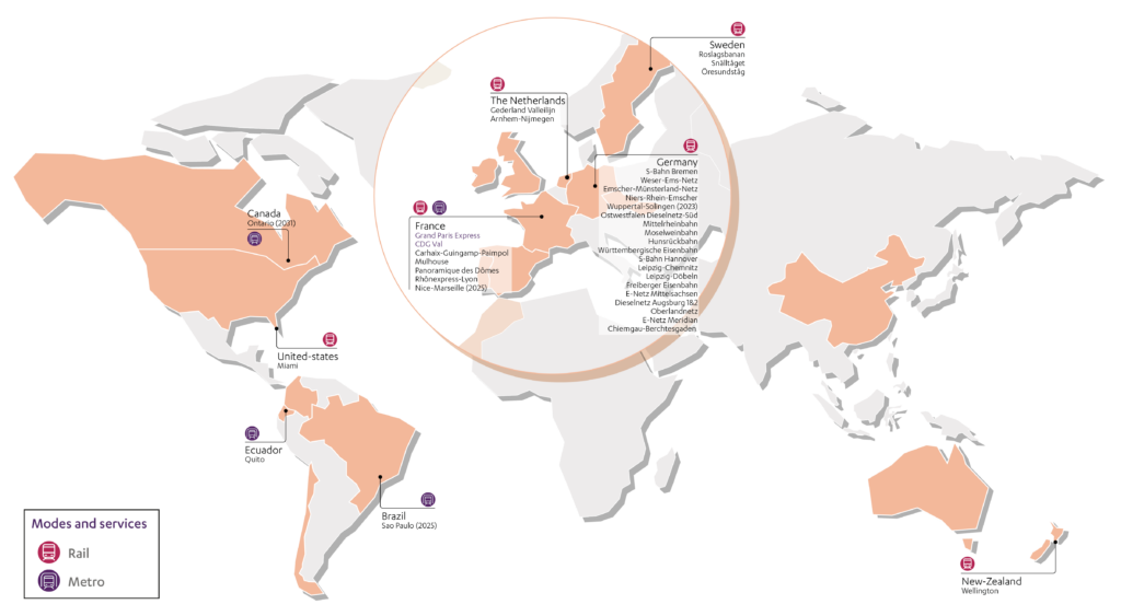 Map rail Transdev World 2022