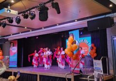 Asian dancers on s stage
