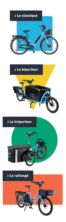 Modèles de vélos Véligo