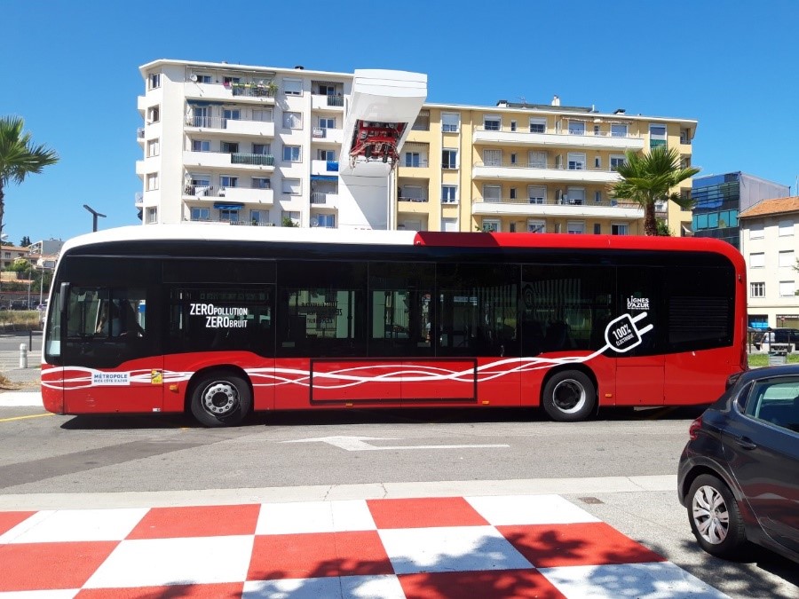 Bus L'électro-mobilité par pantographes