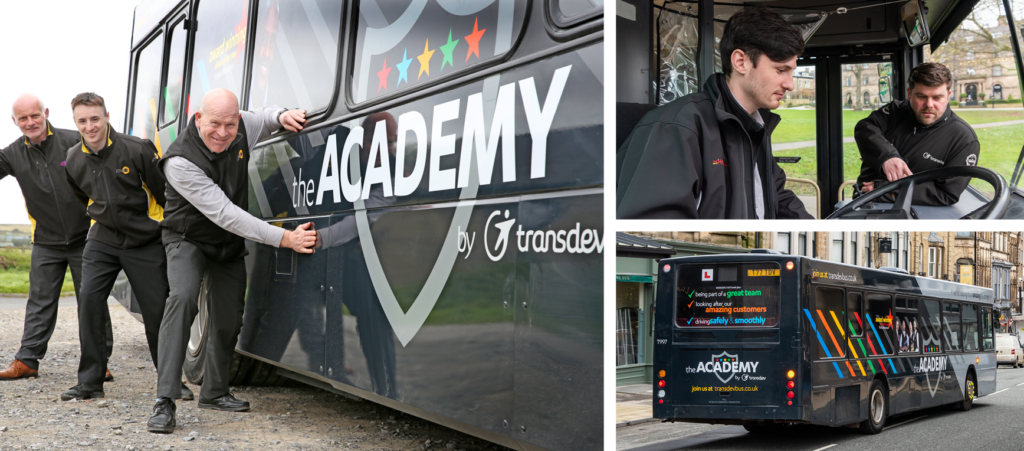 Bus noir The Academy by Transdev