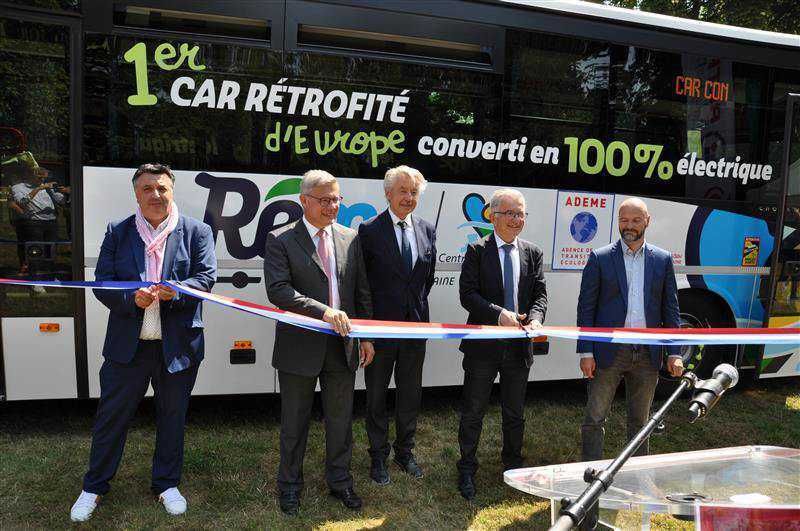 Autocar rétrofité homologué électrique