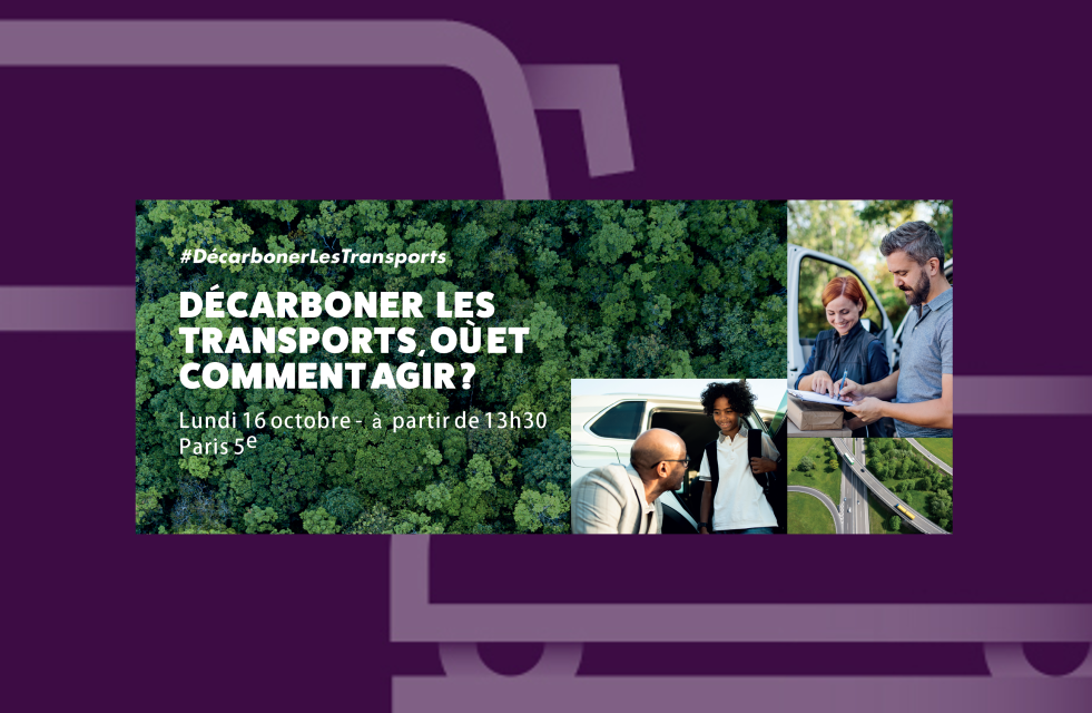 Coloque Décarbonner les transports header fond violet