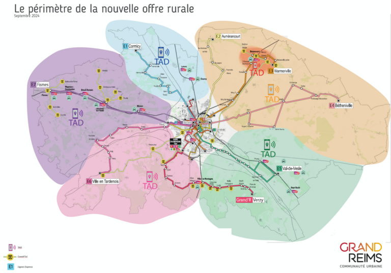 Plan du réseau Grand Reims