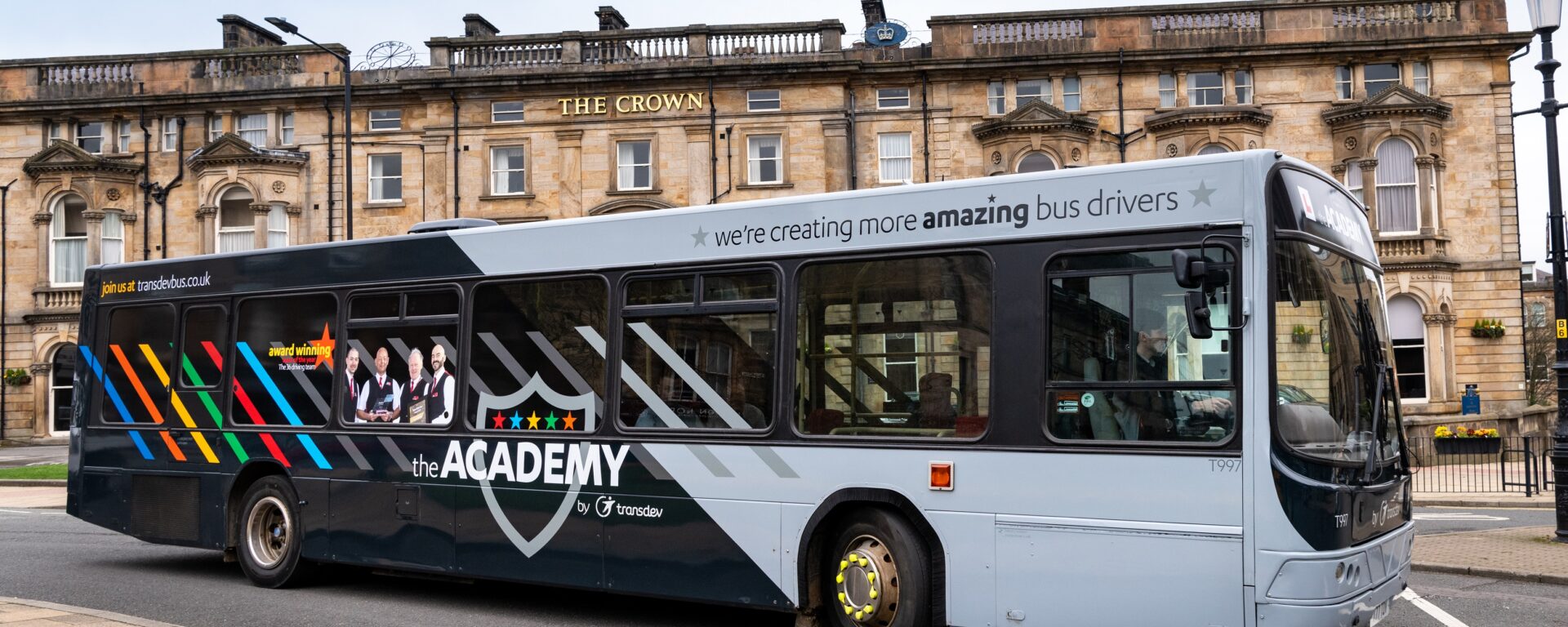 The Academy by Transdev training bus